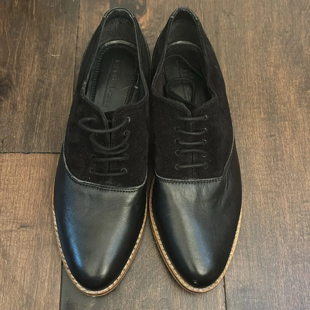 ASOS Suede Vinyl Oxford Dress Shoes